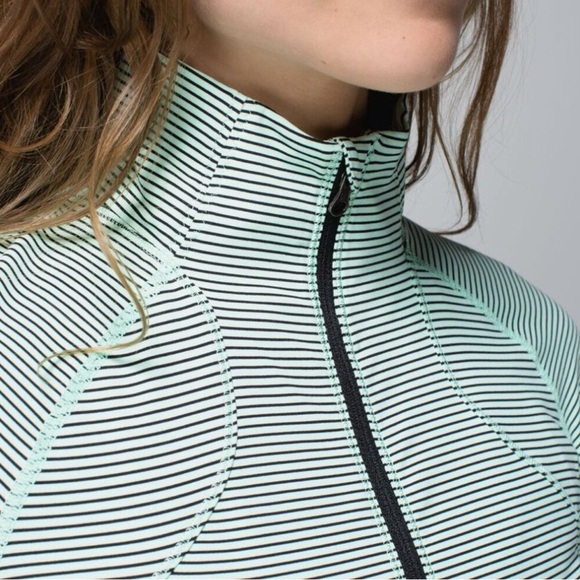 Lululemon Define Jacket Striped Aqua Black Size S (Stretch Fit) - Picture 4 of 8